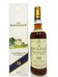 A bottle of Macallan Single Highland Malt 1967 18 Year Old
