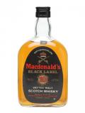 A bottle of Macdonald's Black Label 10 Year Old Vatted Malt/ Bot.1980s Scotland