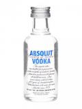 A bottle of Absolut Blue Vodka Miniature