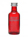 A bottle of Absolut Raspberri Vodka Miniature