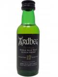 A bottle of Ardbeg Islay Single Malt Miniature 17 Year Old