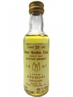 Ardmore Mini Bottle Club Miniature 1987 21 Year Old