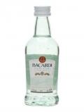 A bottle of Bacardi Carta Blanca Rum Miniature