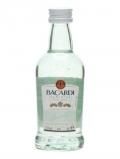 A bottle of Bacardi Carta Blanca Rum Miniature