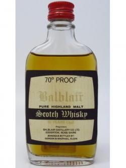 Balblair Highland Single Malt Miniature 10 Year Old