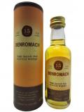 A bottle of Benromach Single Speyside Malt Miniature 15 Year Old