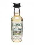 A bottle of Bladnoch 9 Year Old Miniature Lowland Single Malt Scotch Whisky