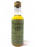 A bottle of Bladnoch Single Cask Cask Strength Miniature 1985