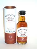 A bottle of Bowmore 15 year Darkest