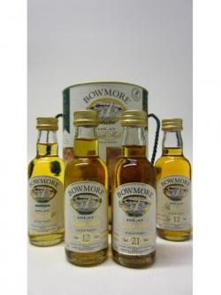 Bowmore 4 X 5cl Miniature Collection In Drum 21 Year Old