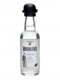 A bottle of Broker's Export Gin Miniature