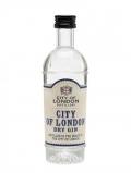 A bottle of City Of London Dry Gin Miniature