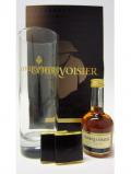 A bottle of Cognac Brandy Courvoisier Miniature Glass Gift Set