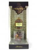 A bottle of Cognac Brandy Courvoisier Miniature Glass Thorntons Chocolates Gift Set