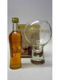 A bottle of Cognac Brandy Courvoisier Vsop Miniature Luxury Glass Gift Set