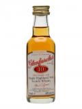 A bottle of Glenfarclas 10 Year Old Miniature Speyside Single Malt Scotch Whisky