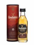 A bottle of Glenfiddich 15 Year Old Miniature