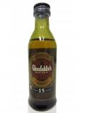 A bottle of Glenfiddich Solera Reserve Miniature 15 Year Old