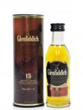 A bottle of Glenfiddich Speyside Single Malt Miniature 15 Year Old