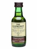A bottle of Glenlivet 15 Year Old French Oak Reserve Miniature Speyside Whisky