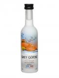 A bottle of Grey Goose Orange Vodka Miniature