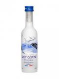 A bottle of Grey Goose Vodka Miniature