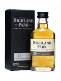 A bottle of Highland Park 25 Year Old Miniature