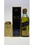 A bottle of Johnnie Walker Blue Label Miniature 2