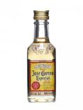 A bottle of Jose Cuervo Especial (Gold) Tequila Miniature
