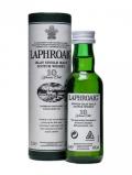 A bottle of Laphroaig 10 Year Old Miniature