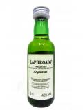 A bottle of Laphroaig Islay Single Malt Miniature 10 Year Old 2966