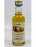 A bottle of Laphroaig The Golden Cask Miniature 10 Year Old