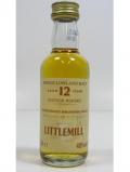 A bottle of Littlemill Silent Lowland Single Malt Miniature 12 Year Old