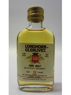 Longmorn Pure Malt Scotch Miniature 12 Year Old