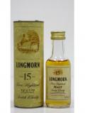 A bottle of Longmorn Single Highland Malt Miniature 15 Year Old