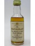 A bottle of Macallan Highland Single Malt Miniature 12 Year Old 2933
