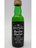 A bottle of Macallan Macallan Glenlivet Miniature 18 Year Old