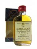 A bottle of Macallan Pure Highland Malt Miniature 10 Year Old