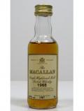 A bottle of Macallan Single Highland Malt Miniature 1968 18 Year Old