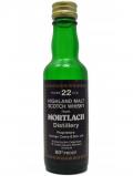 A bottle of Mortlach Highland Single Malt Miniature 22 Year Old