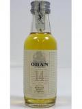 A bottle of Oban Single Highland Malt Miniature 14 Year Old