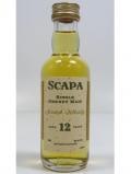 A bottle of Scapa Islands Single Malt Miniature 12 Year Old