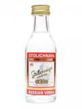 A bottle of Stolichnaya Red Vodka Miniature
