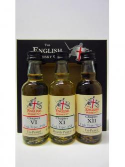 The English Whisky Co St Georges Distillery 3 X Miniature Gift Set