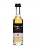 A bottle of Tomatin 18 Year Old Miniature