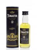 A bottle of Tomatin Single Highland Malt Miniature 12 Year Old