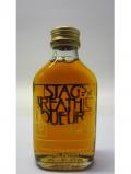 A bottle of Whisky Liqueur Stag S Breath Miniature Old Bottling