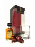 A bottle of Whisky Liqueurs Disaronno Miniature Chocolate Truffles Glass Gift Set