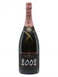 A bottle of Moët & Chandon Rose Vintage 2002 / Pink Champagne / Magnum