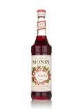 A bottle of Monin Airelles (Cranberry) Syrup